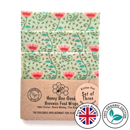 Reusable Beeswax Food Wraps 100% Hand Made in the UK by Honey Bee Good.