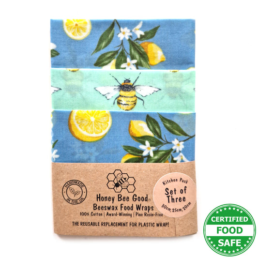 Classic Set of 3 Beeswax Wraps | Lemonade