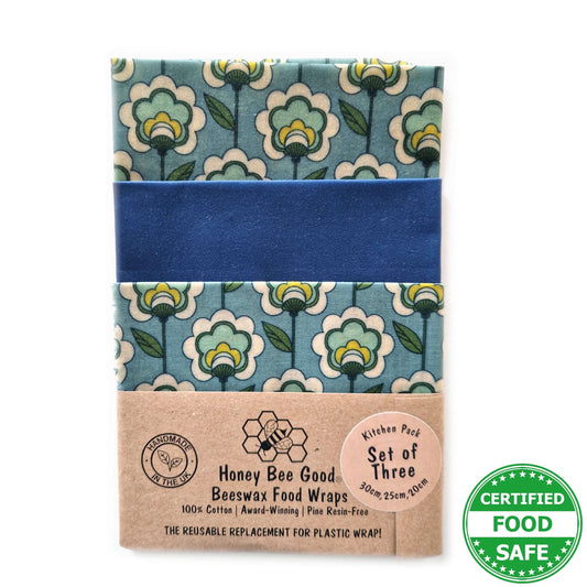 Set of 3 beeswax wraps | Mod Poppies