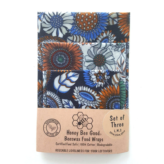 Reusable Beeswax Food Wraps 100% Hand Made in the UK by Honey Bee Good.