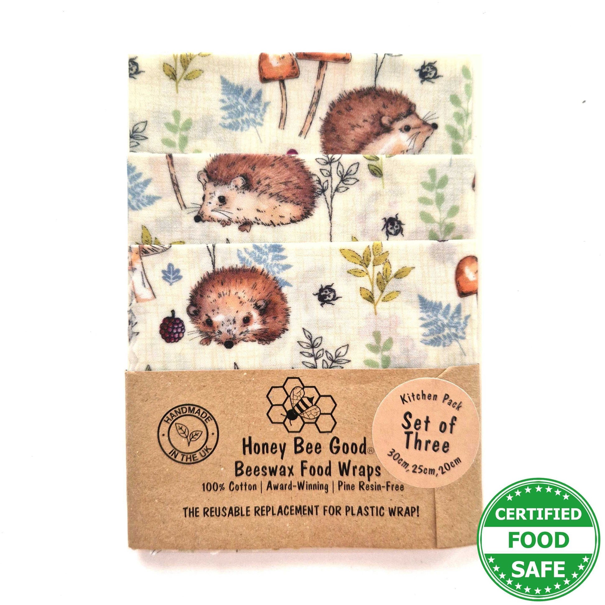 Reusable Beeswax Food Wraps 100% Hand Made in the UK by Honey Bee Good.