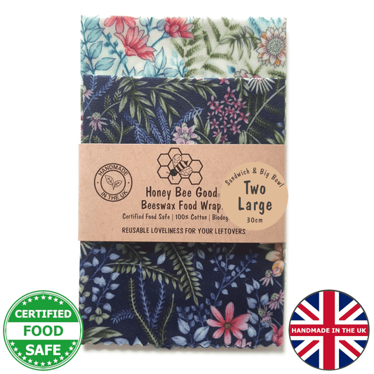 Earth Kind Set of 2 Large Beeswax Wraps | Botanical
