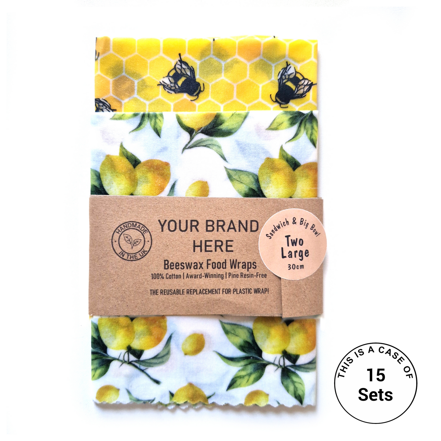 Cadeaux d'entreprise en gros TEN | Emballage alimentaire réutilisable en cire d'abeille | Motifs simples, grands et variés