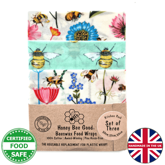 Classic Set of 3 Beeswax Wraps | Garden