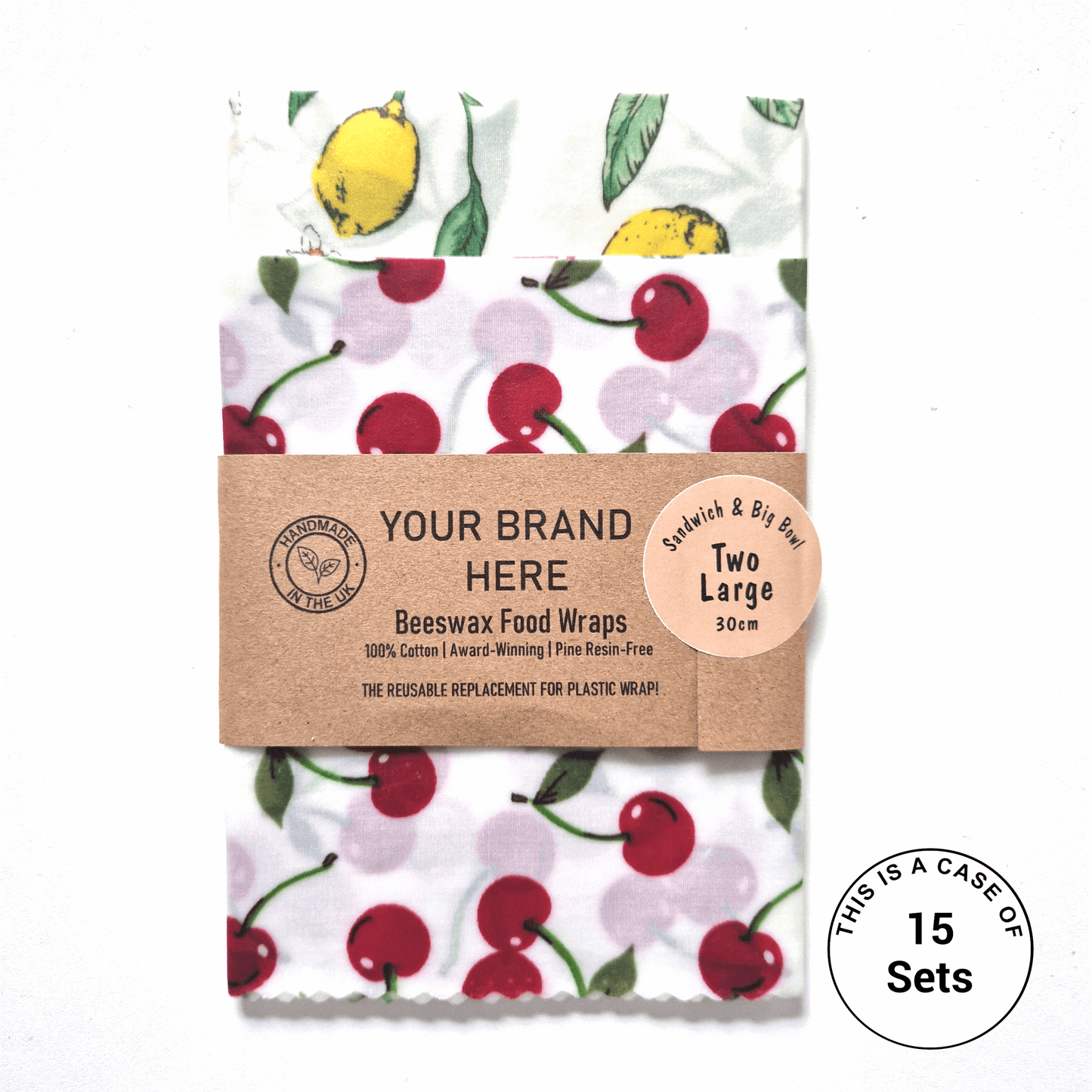 Reusable Beeswax Food Wraps 100% Hand Made in the UK by Honey Bee Good.