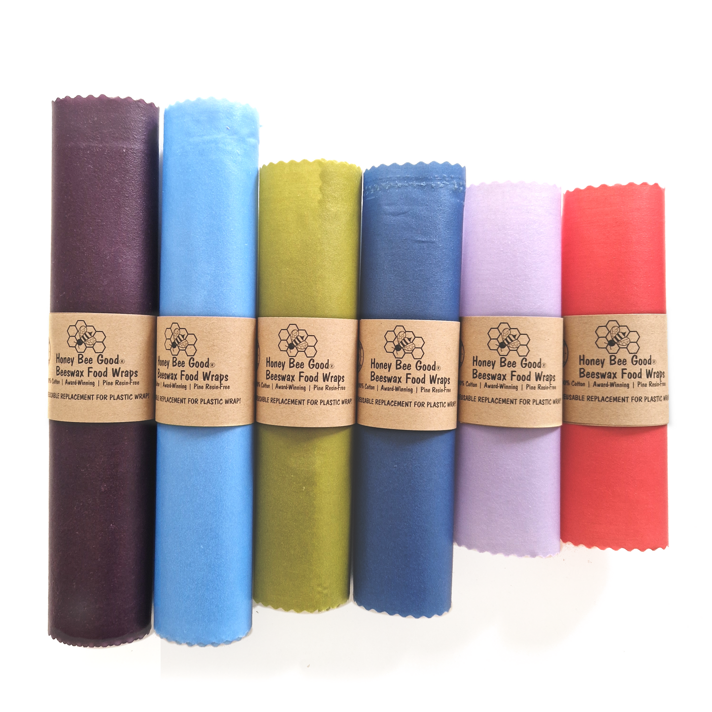 XXL SIX L, M, S Earth Tones Beeswax Wraps