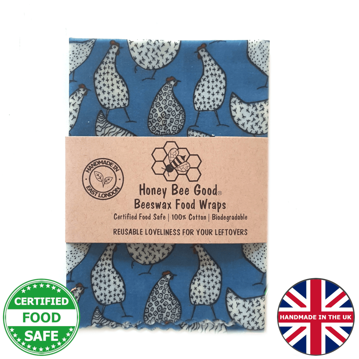 Single Large Beeswax Wraps | Blue Hens