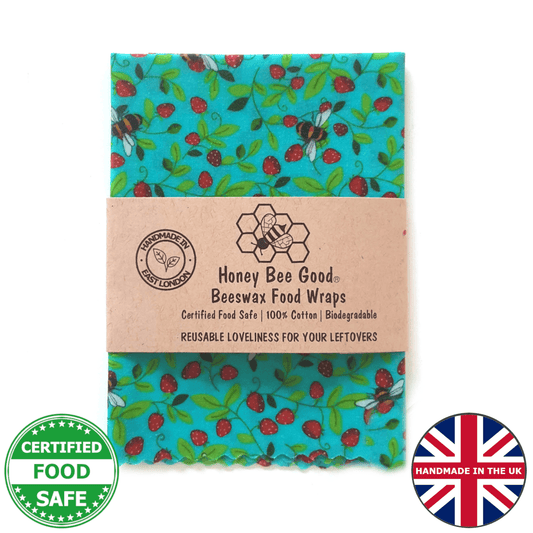 Single Large Beeswax Wraps | Strawberry Bees