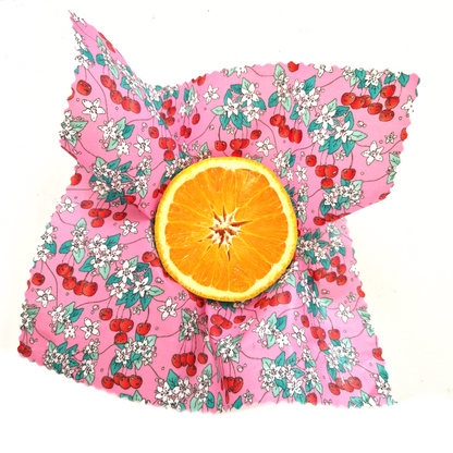 Earth Kind British Collection Set of 3 Beeswax Wraps | Sunny Fruit