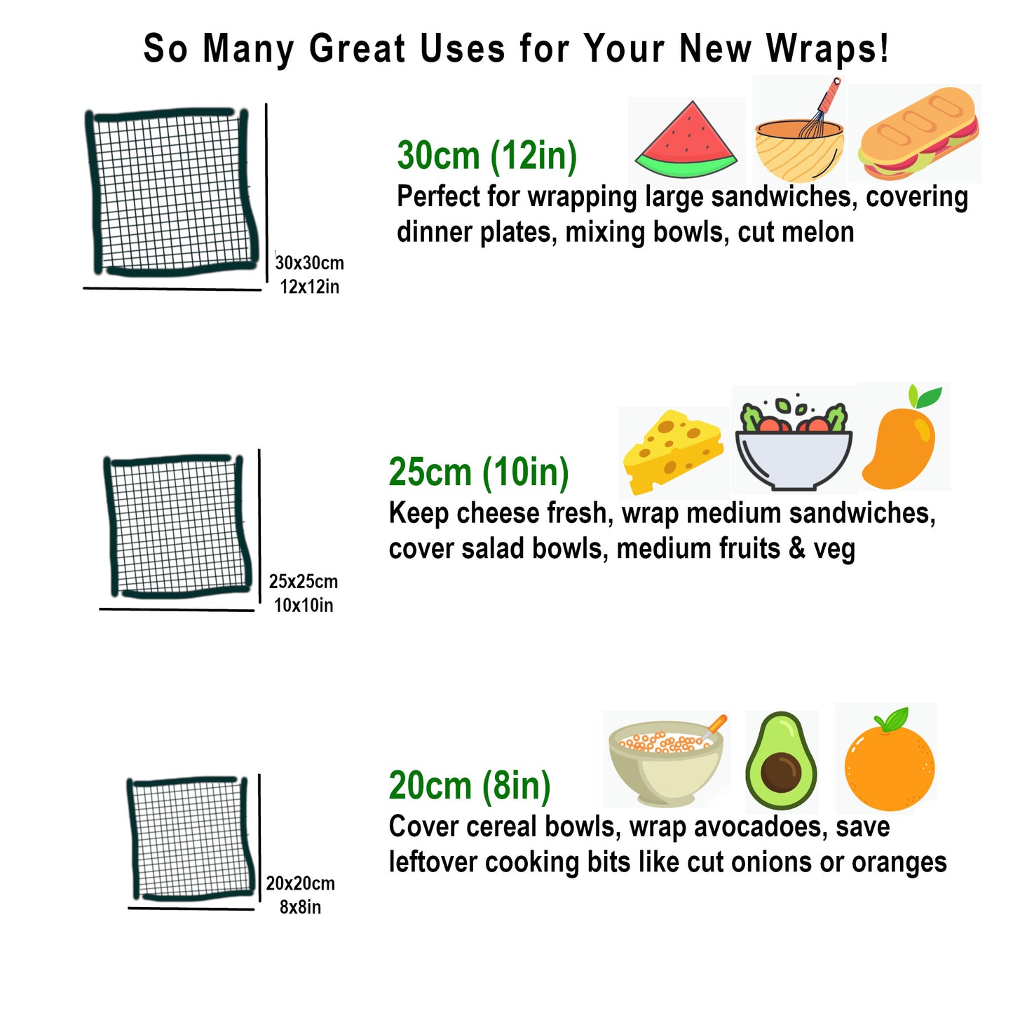 XXL SIX L, M, S Earth Tones Beeswax Wraps