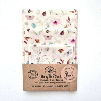 Reusable Beeswax Food Wraps 100% Hand Made in the UK by Honey Bee Good.