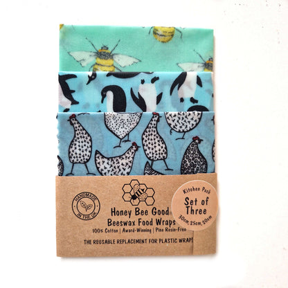 Reusable Beeswax Food Wraps 100% Hand Made in the UK by Honey Bee Good.