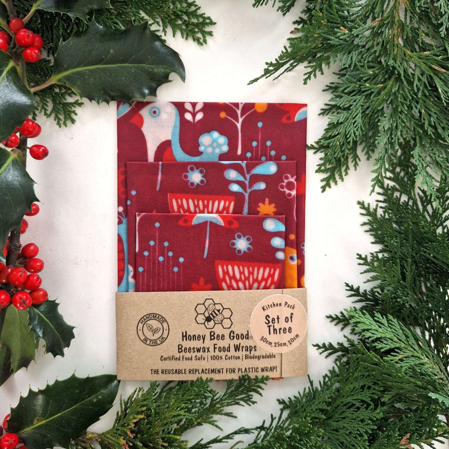 Reusable Beeswax Food Wraps 100% Hand Made in the UK by Honey Bee Good.