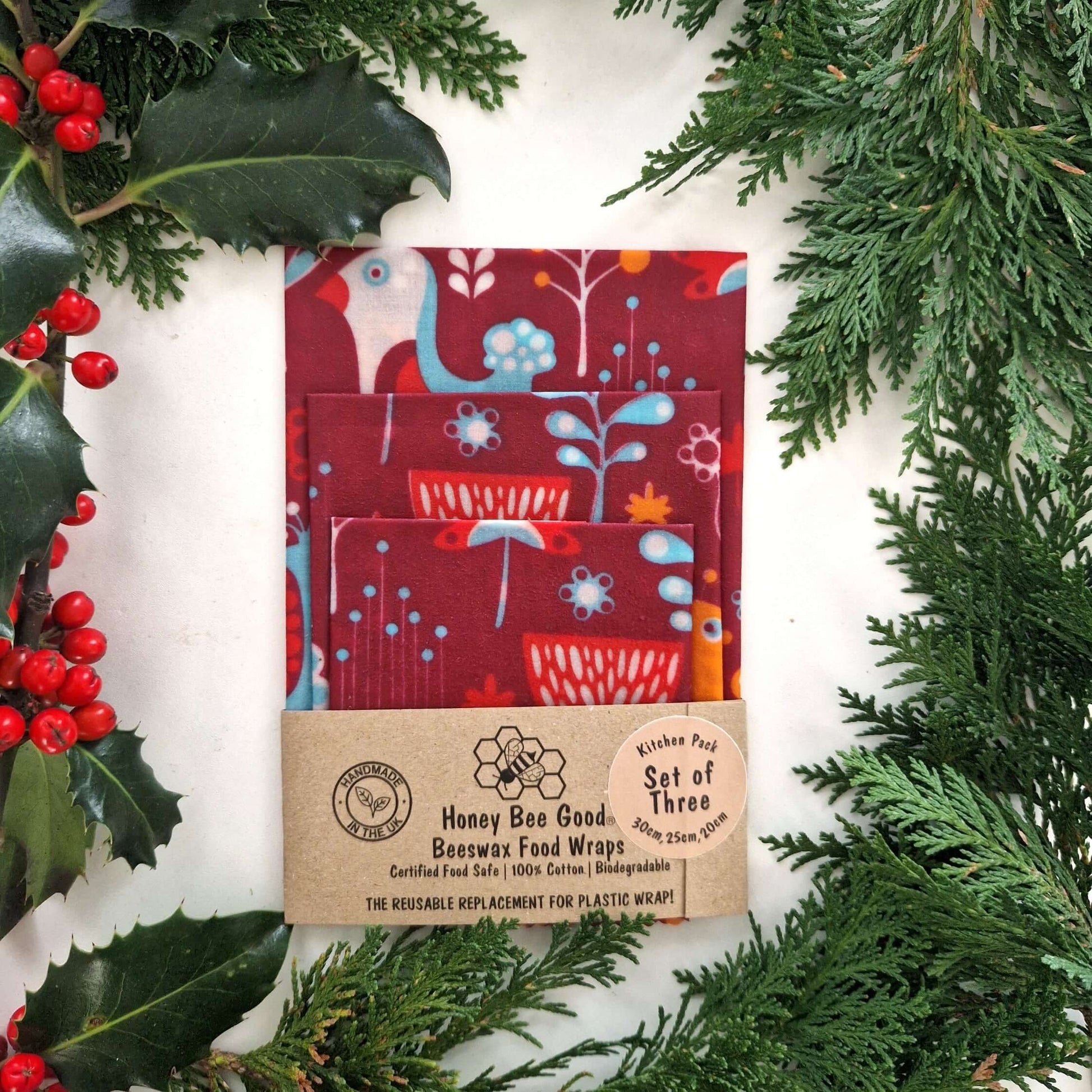 Reusable Beeswax Food Wraps 100% Hand Made in the UK by Honey Bee Good.