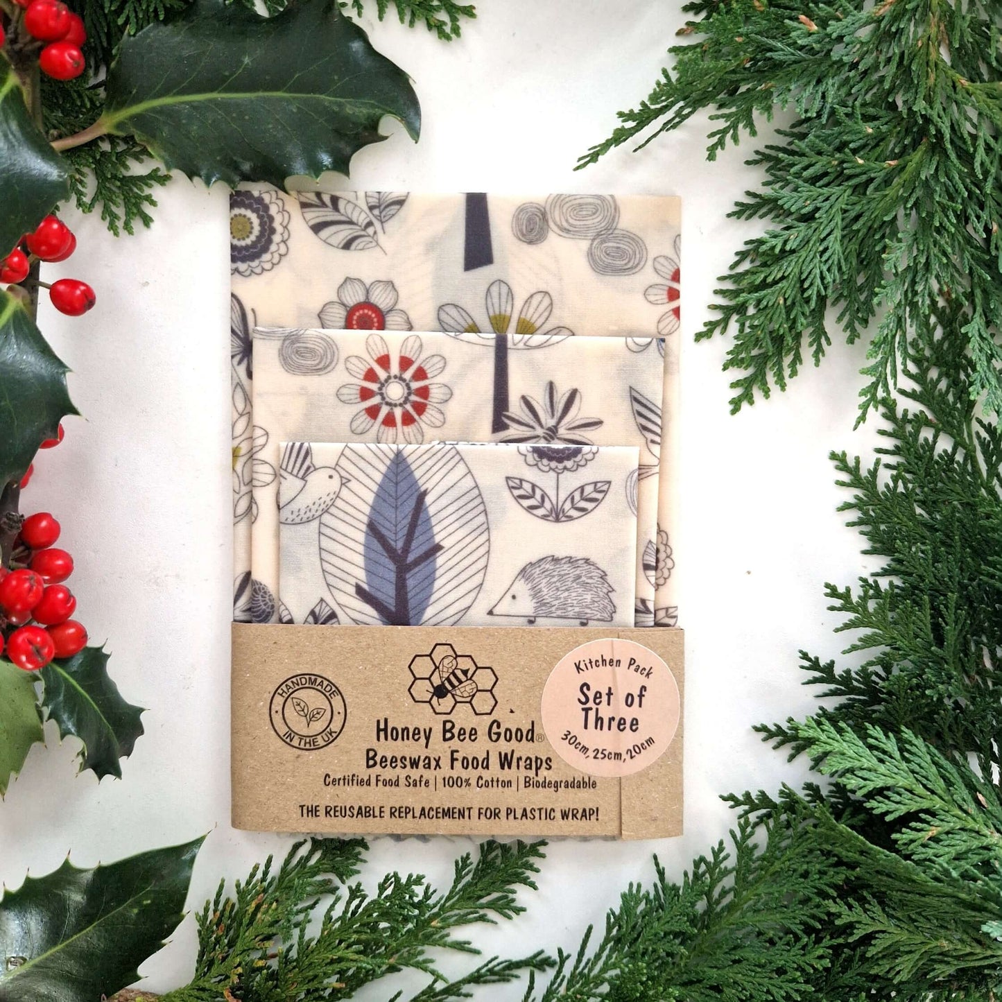 Reusable Beeswax Food Wraps 100% Hand Made in the UK by Honey Bee Good.