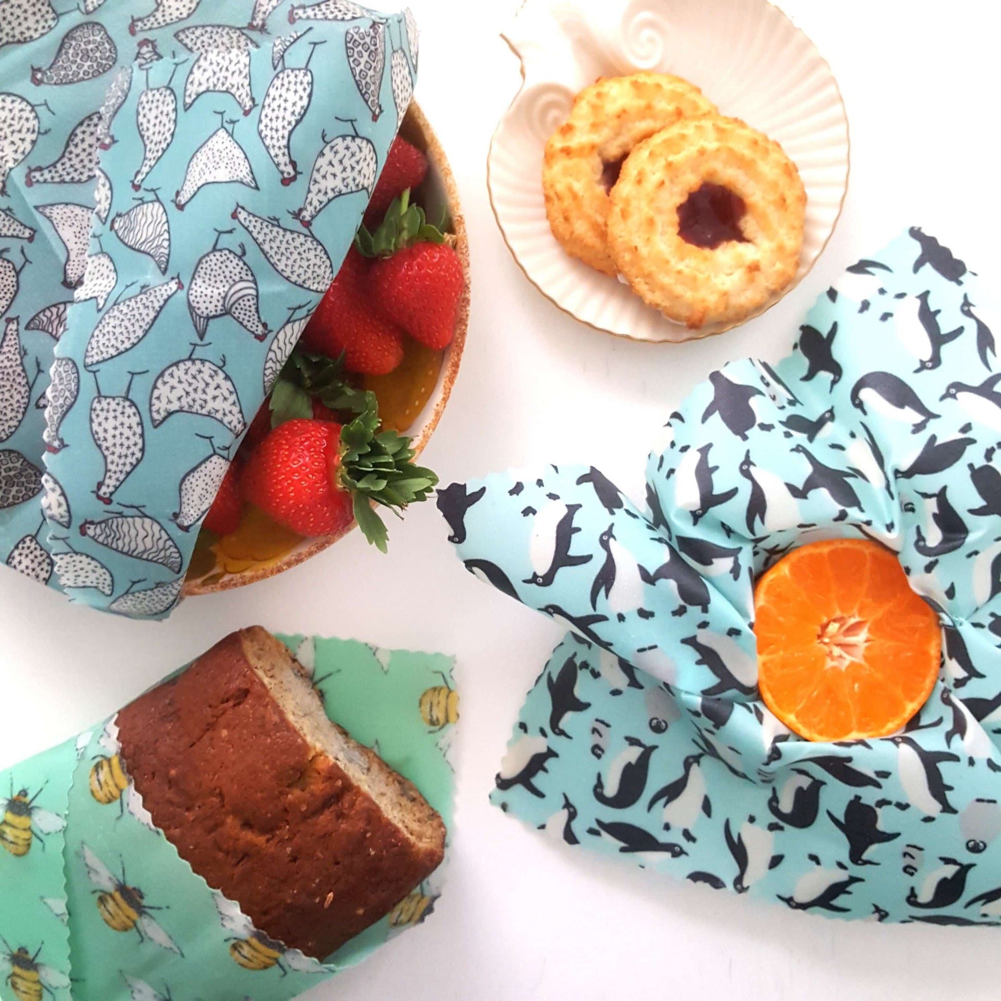Reusable Beeswax Food Wraps 100% Hand Made in the UK by Honey Bee Good.