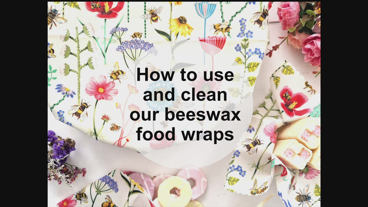 Load video: Video demonstrating how to use and care for our beeswax food wraps